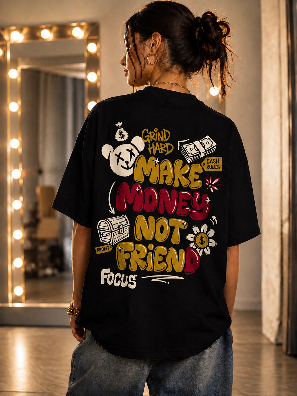 Make Money not Friends| Unisex oversized tees