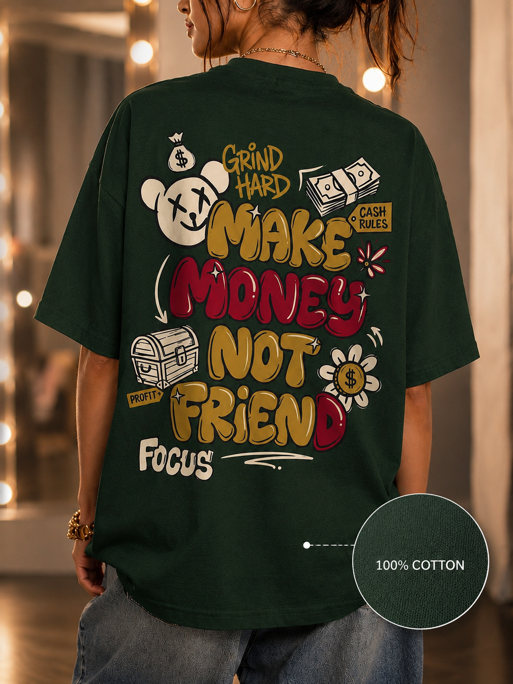 Make Money not Friends| Unisex oversized tees