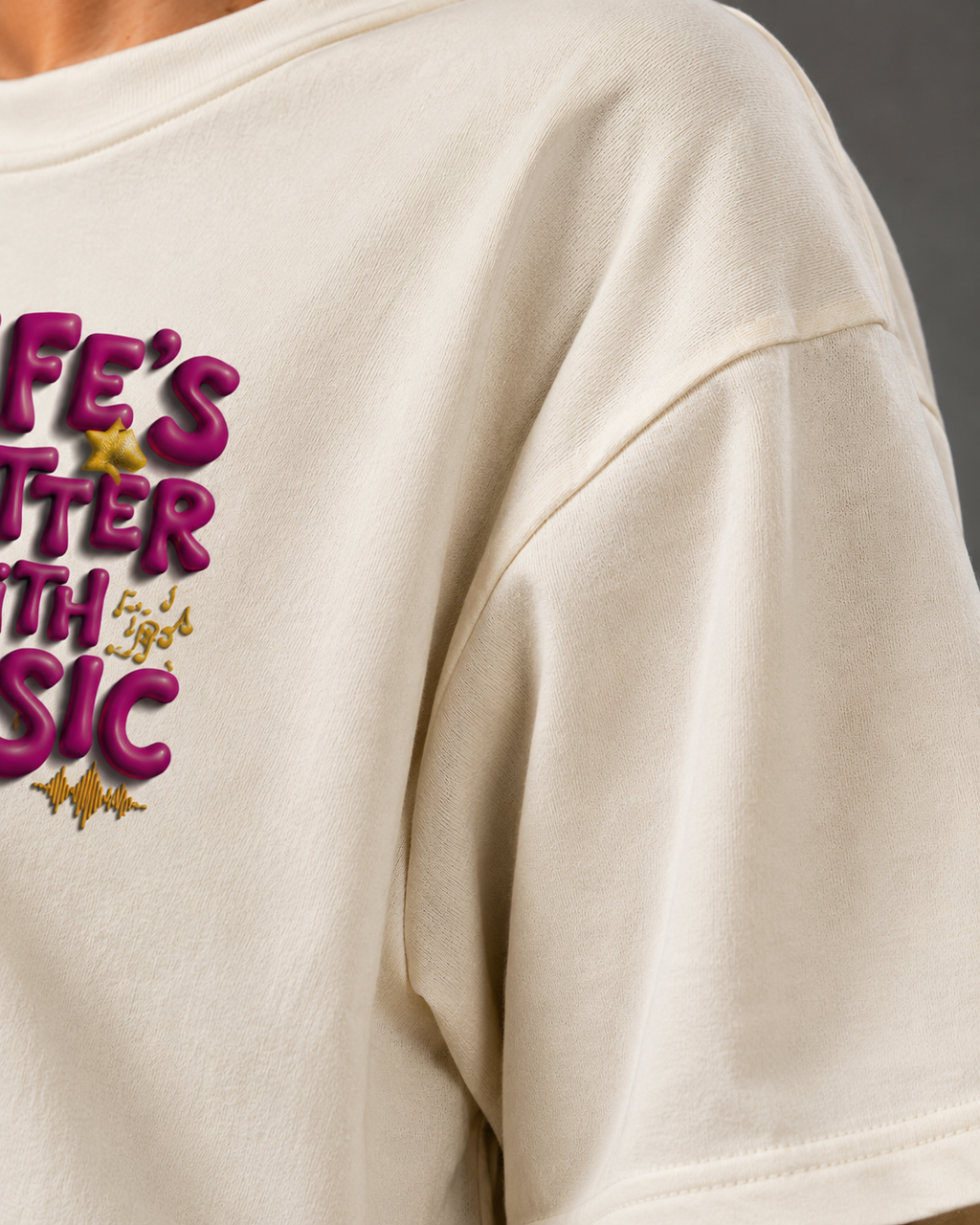 Life's better with music oversized tee | Vaelor Street