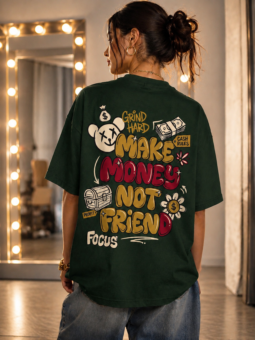 Make Money not Friends| Unisex oversized tees